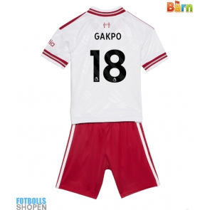 Billiga Liverpool Cody Gakpo #18 Bortatröja Barn 2026-27 Kortärmad (+ Korta byxor)